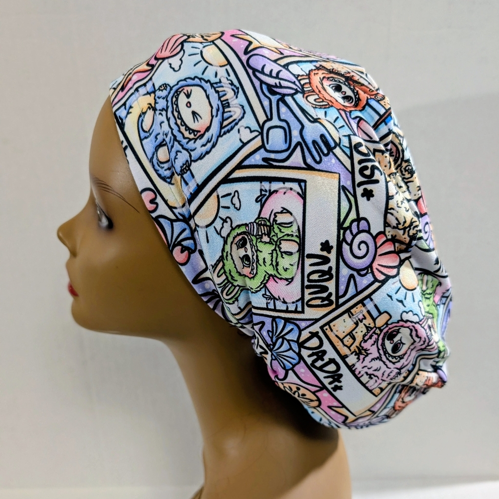 Labu, Euro Style Scrub Cap, Scrub Cap, Surgery Hat, Chemo Hat